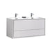 KubeBath DeLusso 48" Wall Mount Modern Bathroom Vanity KubeBath