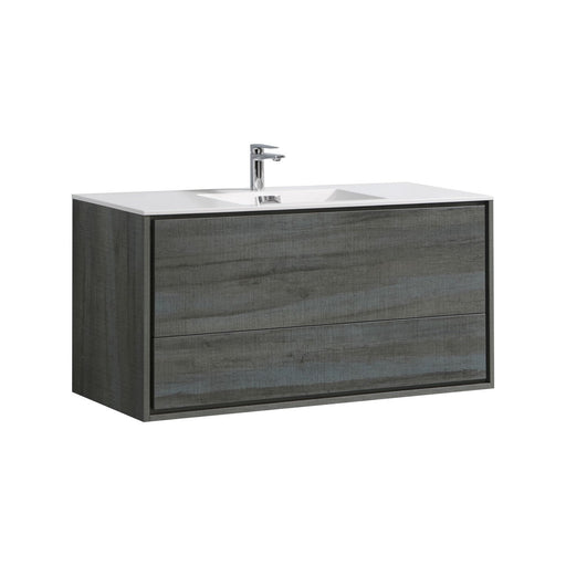 KubeBath DeLusso 48" Wall Mount Modern Bathroom Vanity KubeBath