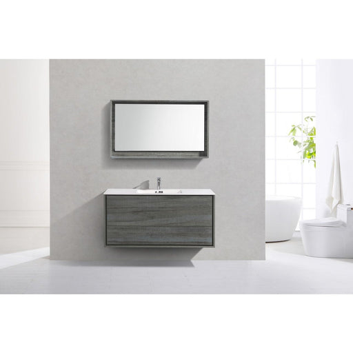 KubeBath DeLusso 48" Wall Mount Modern Bathroom Vanity KubeBath