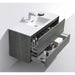 KubeBath DeLusso 48" Wall Mount Modern Bathroom Vanity KubeBath