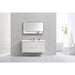 KubeBath DeLusso 48" Wall Mount Modern Bathroom Vanity KubeBath