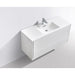 KubeBath DeLusso 48" Wall Mount Modern Bathroom Vanity KubeBath
