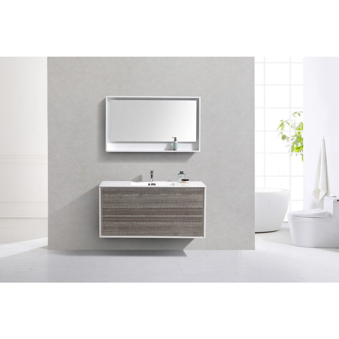 KubeBath DeLusso 48" Wall Mount Modern Bathroom Vanity KubeBath