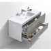 KubeBath DeLusso 48" Wall Mount Modern Bathroom Vanity KubeBath
