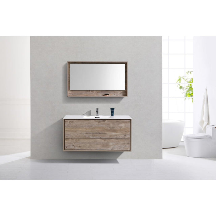 KubeBath DeLusso 48" Wall Mount Modern Bathroom Vanity KubeBath