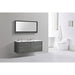 KubeBath DeLusso 60" Double Sink Wall Mount Modern Bathroom Vanity KubeBath