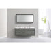 KubeBath DeLusso 60" Double Sink Wall Mount Modern Bathroom Vanity KubeBath