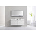 KubeBath DeLusso 60" Double Sink Wall Mount Modern Bathroom Vanity KubeBath