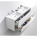 KubeBath DeLusso 60" Double Sink Wall Mount Modern Bathroom Vanity KubeBath