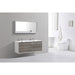 KubeBath DeLusso 60" Double Sink Wall Mount Modern Bathroom Vanity KubeBath