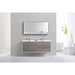 KubeBath DeLusso 60" Double Sink Wall Mount Modern Bathroom Vanity KubeBath