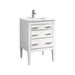 KubeBath Eiffel Gloss White Vanity with Quartz Counter Top KubeBath