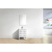 KubeBath Eiffel Gloss White Vanity with Quartz Counter Top KubeBath