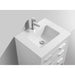 KubeBath Eiffel Gloss White Vanity with Quartz Counter Top KubeBath