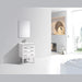 KubeBath Eiffel Gloss White Vanity with Quartz Counter Top KubeBath