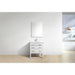 KubeBath Eiffel Gloss White Vanity with Quartz Counter Top KubeBath