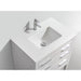 KubeBath Eiffel Gloss White Vanity with Quartz Counter Top KubeBath