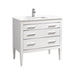 KubeBath Eiffel Gloss White Vanity with Quartz Counter Top KubeBath