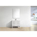 KubeBath Eiffel Gloss White Vanity with Quartz Counter Top KubeBath