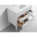 KubeBath Eiffel Gloss White Vanity with Quartz Counter Top KubeBath