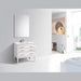 KubeBath Eiffel Gloss White Vanity with Quartz Counter Top KubeBath