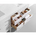 KubeBath Eiffel 60'' Double Sink High Gloss White Vanity with Quartz Counter Top KubeBath