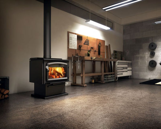 Drolet Escape 2100 Wood Stove With Brushed Nickel Trims - DB03131 Drolet