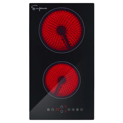 Empava 12" Electric Smooth Surface Radiant Cooktop with 2 Elements, EMPV-12REC10 Empava
