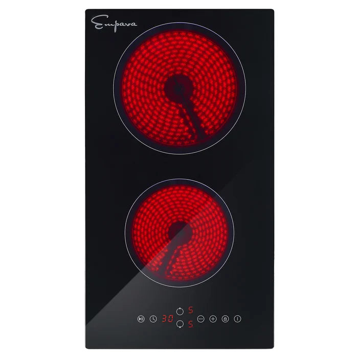 Empava 12" Electric Smooth Surface Radiant Cooktop with 2 Elements, EMPV-12REC10 Empava