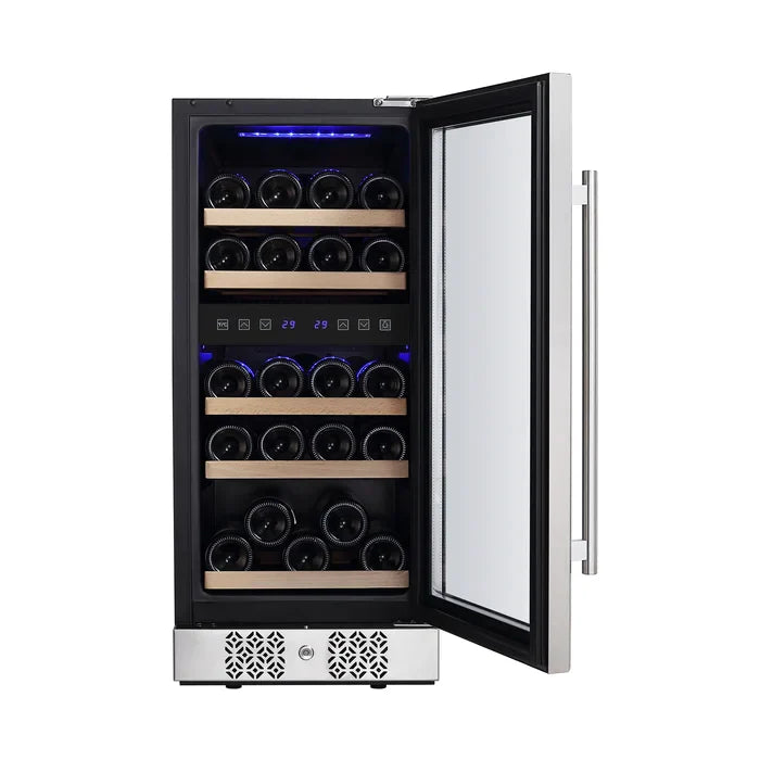 Empava 15" 29 Bottle Dual Zone Wine Cooler, EMPV-WC02D Empava