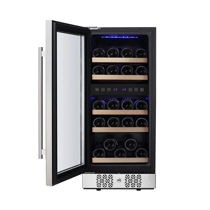 Empava 15" 29 Bottle Dual Zone Wine Cooler, EMPV-WC02D Empava