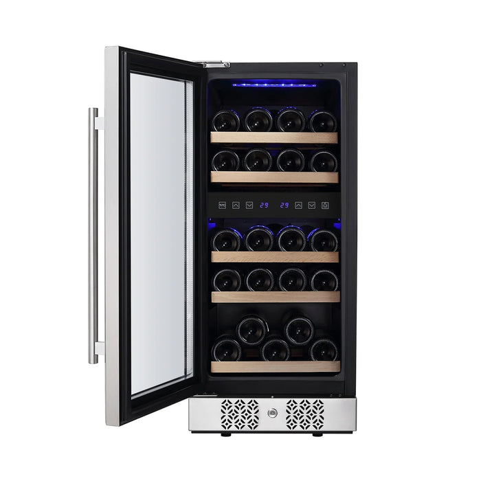 Empava 15" 29 Bottle Dual Zone Wine Cooler, EMPV-WC02D Empava