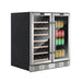 Empava 24" 20 Bottle and 79 Can Dual Zone Wine Cooler and Beverage Cooler, EMPV-BR04D Empava