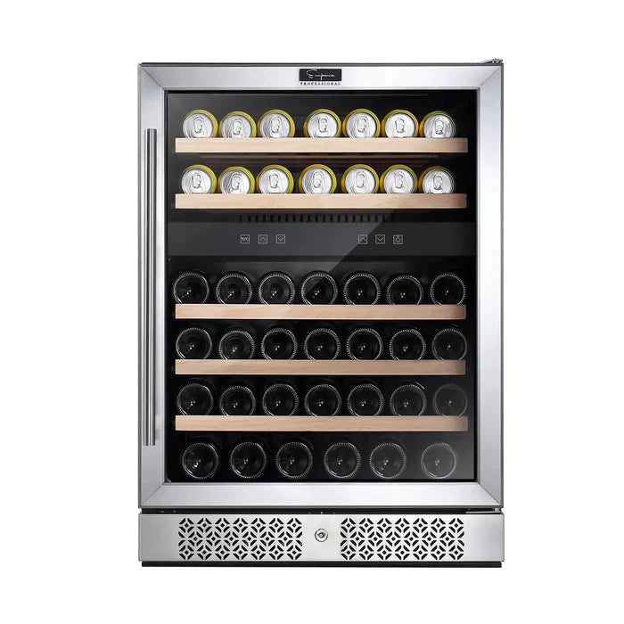Empava 24" 46 Bottle Dual Zone Wine and Beverage Cooler, EMPV-WC04D Empava