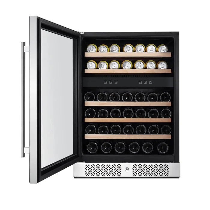 Empava 24" 46 Bottle Dual Zone Wine and Beverage Cooler, EMPV-WC04D Empava