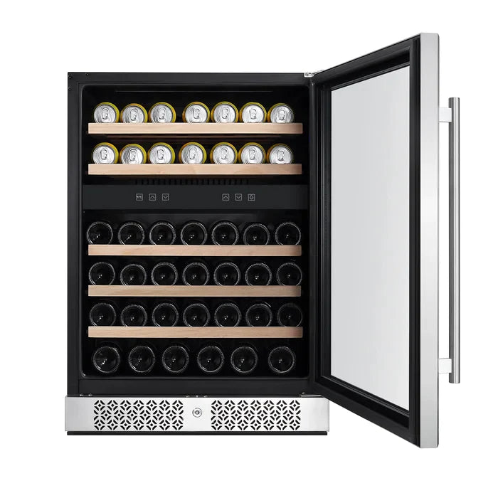 Empava 24" 46 Bottle Dual Zone Wine and Beverage Cooler, EMPV-WC04D Empava