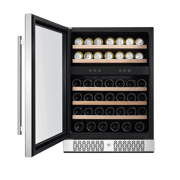 Empava 24" 46 Bottle Dual Zone Wine and Beverage Cooler, EMPV-WC04D Empava