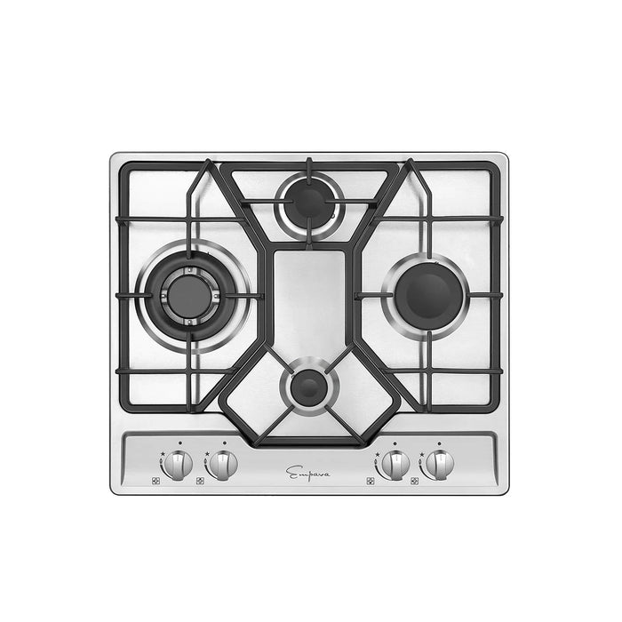 Empava 24" Stainless Steel Built-In Cooktop with 4 Gas Burners, EMPV-24GC4B67A Empava