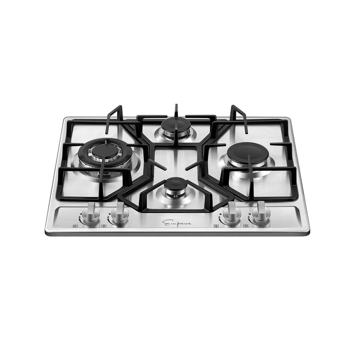 Empava 24" Stainless Steel Built-In Cooktop with 4 Gas Burners, EMPV-24GC4B67A Empava