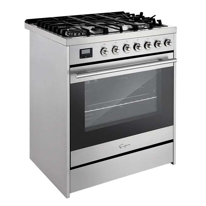 Empava 30" Freestanding Single Oven Gas Range with 4 Burners - 5 cu.ft, EMPV-30GR06 Empava