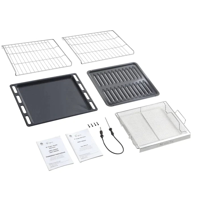 Empava 3-Appliance Package - Empava 30" Air Fry Electric Oven, Empava 30" Cooktop, Empava 30" Under Cabinet Range Hood, AP-EMPV-30WO04-2 Empava