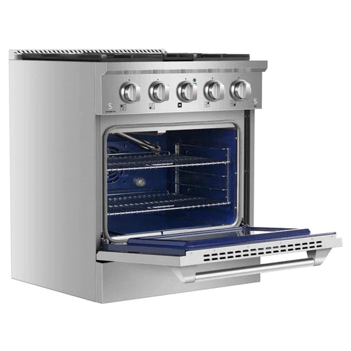 Empava 30" Slide-In Single Oven Natural Gas Range with 4 Burners - 4.2 cu.ft, EMPV-30GR07 Empava