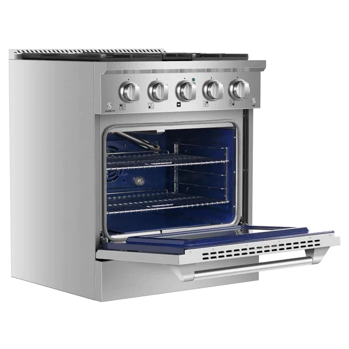 Empava 30" Slide-In Single Oven Natural Gas Range with 4 Burners - 4.2 cu.ft, EMPV-30GR07 Empava