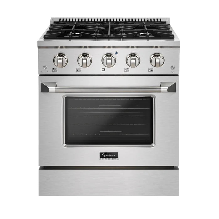 Empava 30" Slide-In Single Oven Natural Gas Range with 4 Burners - 4.2 cu.ft, EMPV-30GR07 Empava
