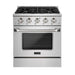 Empava 30" Slide-In Single Oven Natural Gas Range with 4 Burners - 4.2 cu.ft, EMPV-30GR07 Empava