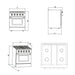 Empava 30" Slide-In Single Oven Natural Gas Range with 4 Burners - 4.2 cu.ft, EMPV-30GR07 Empava