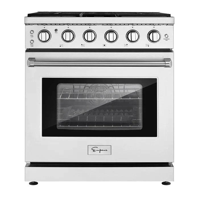 Empava 30" Freestanding Single Oven Natural Gas Range with 5 Burners- 4.5 cu.ft, EMPV-30GR10 Empava