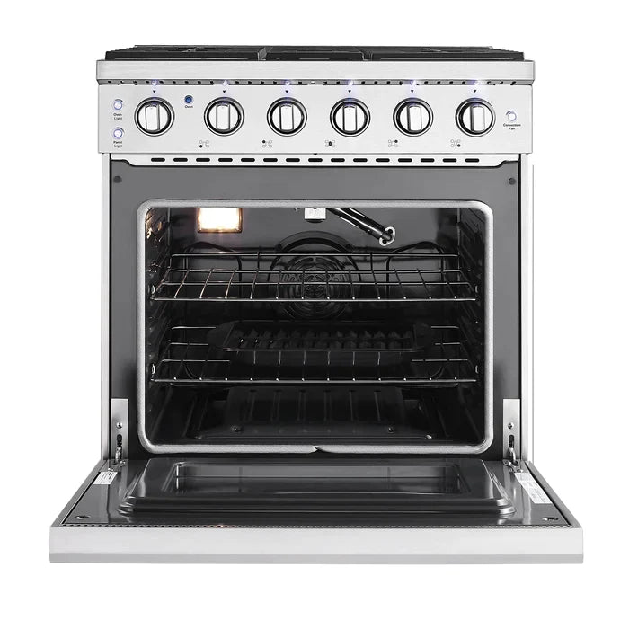 Empava 30" Freestanding Single Oven Natural Gas Range with 5 Burners- 4.5 cu.ft, EMPV-30GR10 Empava