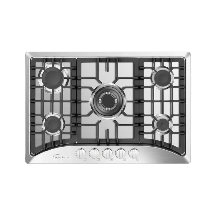 Empava 3-Piece Appliance Package - Empava 24" Electric Oven, Empava 30" Cooktop, Empava 30" Convertible Vent Wall Mount Range Hood, AP-EMPV-24WOA01-3 Empava