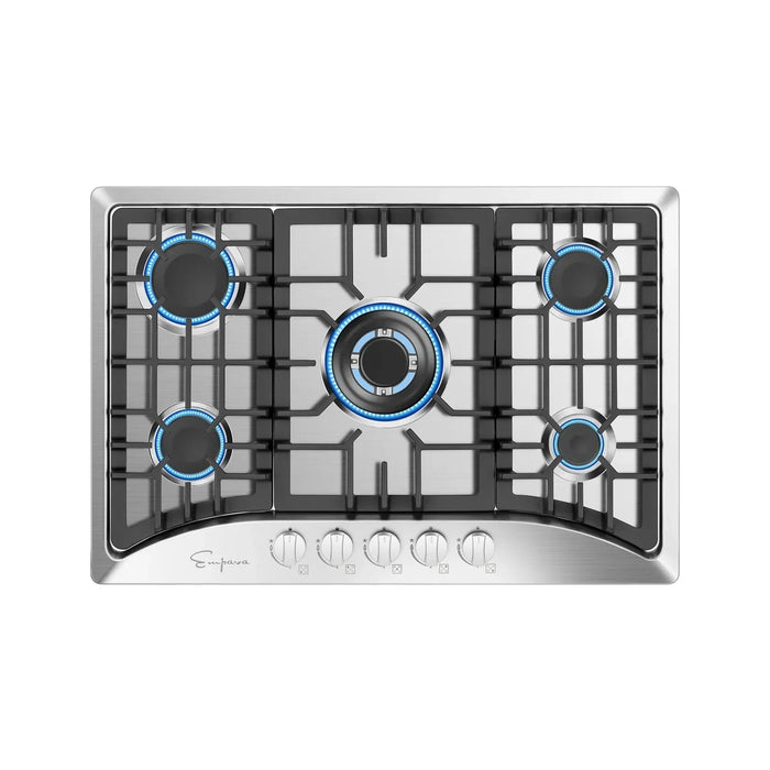 Empava 3-Appliance Package - Empava 24" Propane Gas Oven, Empava 30" Cooktop, Empava 30" Wall Mount Range Hood, AP-EMPV-24WO11L Empava